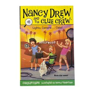 Nancy Drew Clue Crew Book 8 Lights Camera Cats by Carolyn Keene New